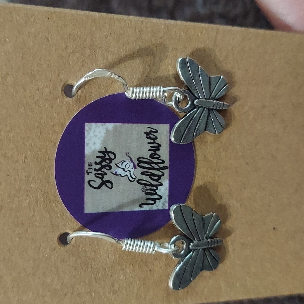 Butterfly Sterling Silver Earrings
